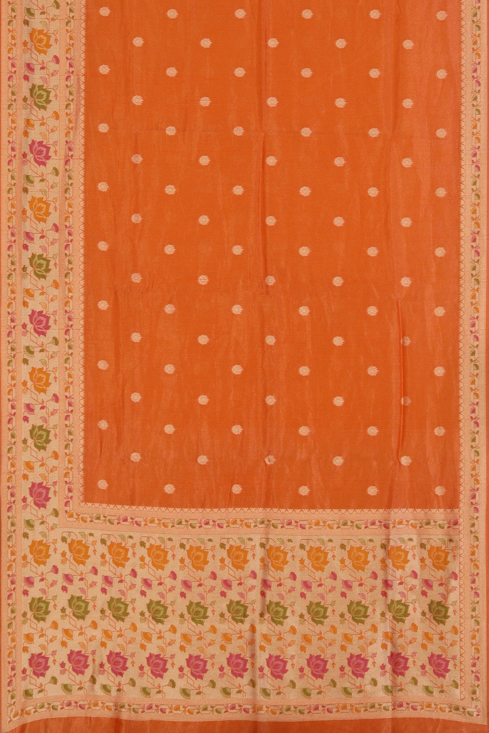 Image of Orange Shimmering Saree